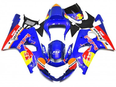 00-02 Kit De Style Red Bull Personnalisé OEM GSXR 1000 Carénage Moto