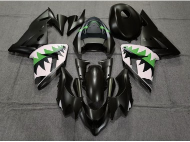 04-05 Noir Mat & Vert ZX10R Carénage Moto