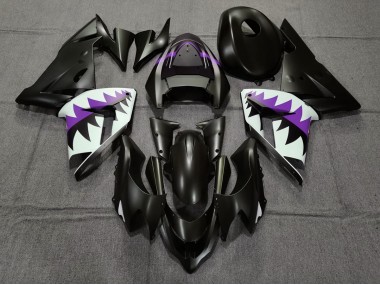 04-05 Requin Noir Mat & Violet ZX10R Carénage Moto