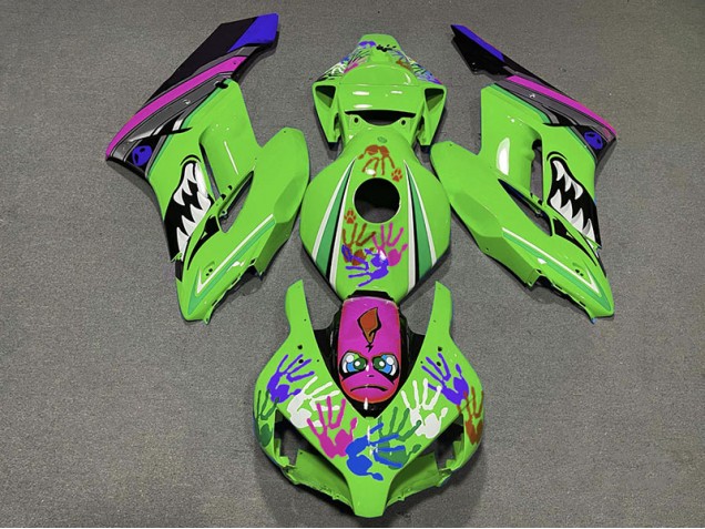 04-05 Requin Vert & Violet CBR1000RR Carénage Moto