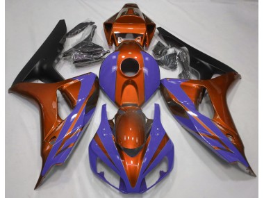 06-07 Orange Brillant & Bleu Foncé CBR1000RR Carénage Moto