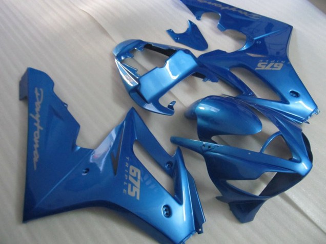 06-08 Bleu Vif Daytona 675 Carénage Moto