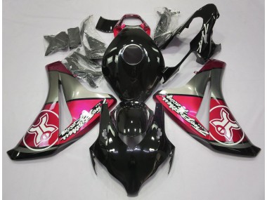 08-11 Rouge Bonbon Sur Noir Personnalisé CBR1000RR Carénage Moto