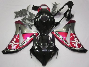 08-11 Rouge Bonbon Sur Noir Personnalisé CBR1000RR Carénage Moto