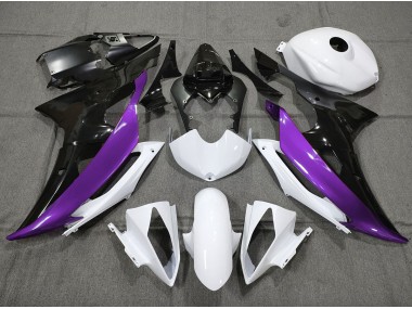 08-16 Personnalisé Violet Noir & Blanc R6 Carénage Moto