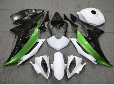 08-16 Vert Personnalisé Noir & Blanc R6 Carénage Moto