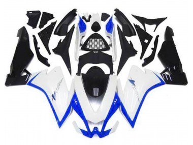 10-15 Blanc Brillant & Bleu RSV4 1000 Carénage Moto