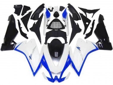 10-15 Blanc Brillant & Bleu RSV4 1000 Carénage Moto