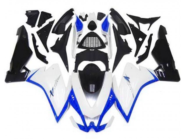 10-15 Blanc Brillant & Bleu RSV4 1000 Carénage Moto