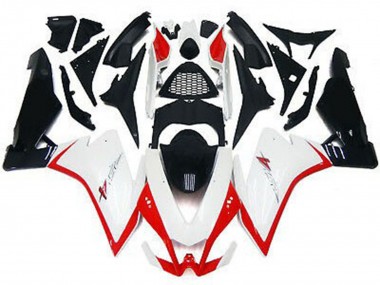 10-15 Blanc Brillant & Rouge RSV4 1000 Carénage Moto