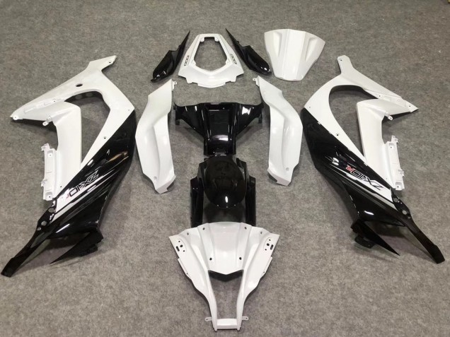 11-15 Blanc Brillant / Noir ZX10R Carénage Moto