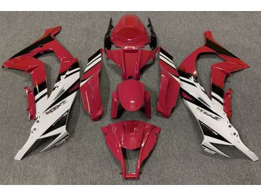 11-15 Rouge Brillant & Blanc ZX10R Carénage Moto